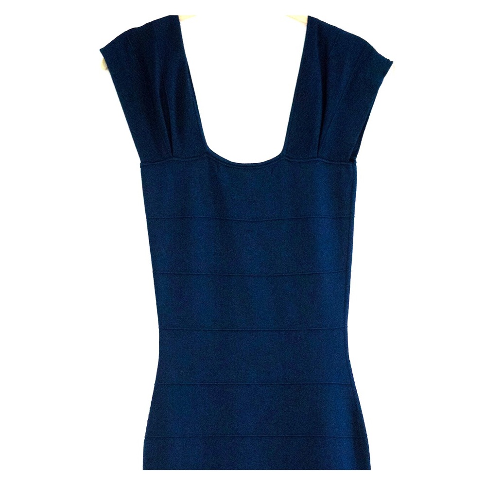 Navy bodycon midi dress